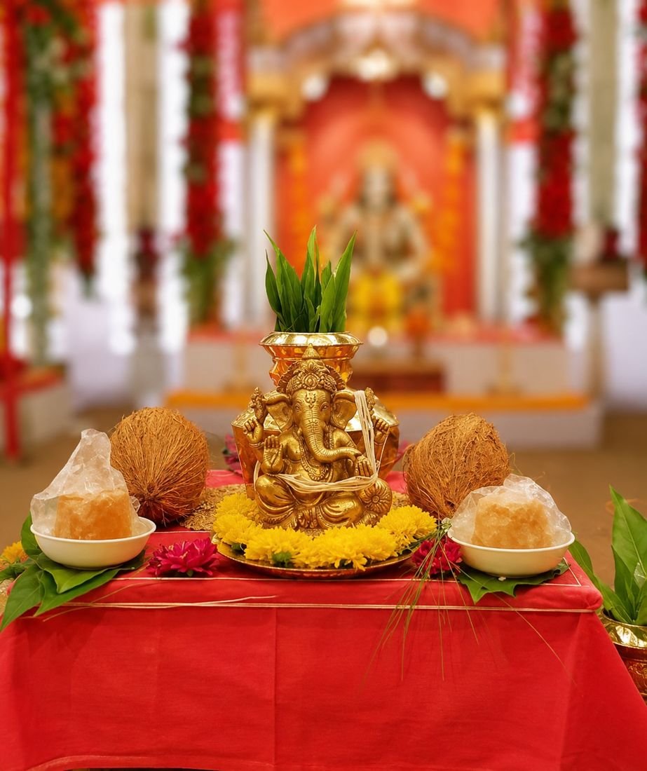 Mahesh Kulkarni Guruji performing a Vedic ritual